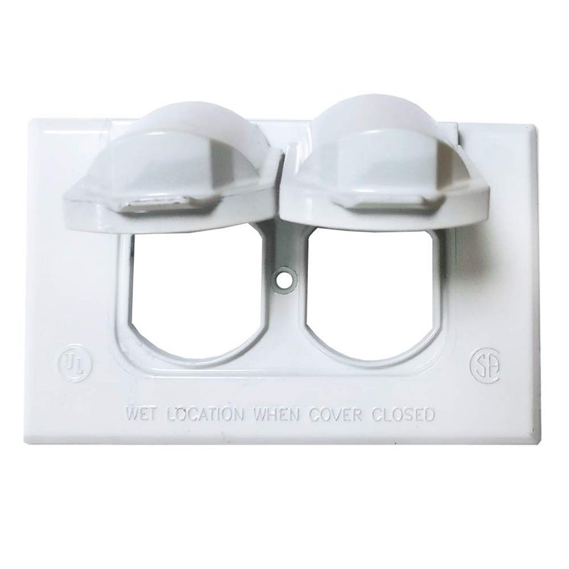 Sigma Engineered Solutions 14245WH 1-Gang Horizontal Duplex Weatherproof Cover, White - Image 2